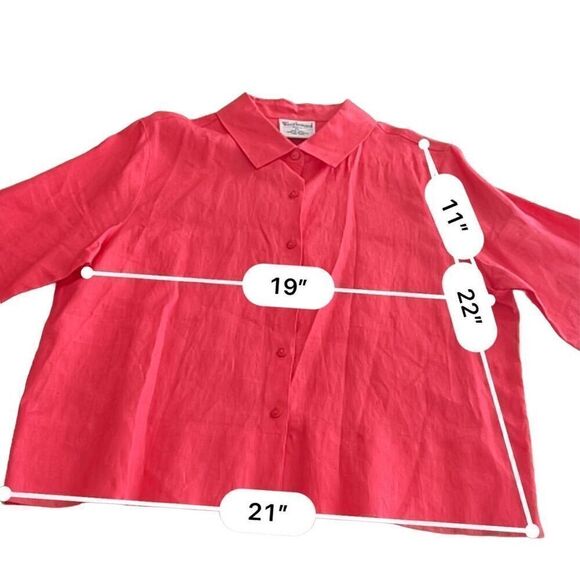 Westbound Linen blouse Shirt size PL - Picture 4 of 8